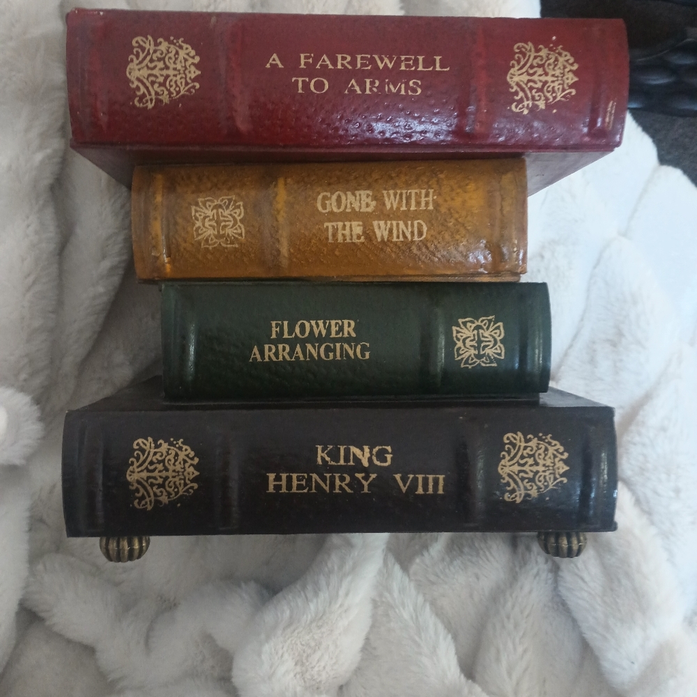 Footed Book Stack Hidden Jewelry Box